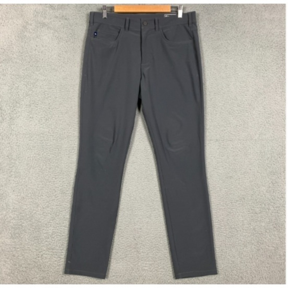 Mizzen Main Helmsman Pants‎ Men's 32x30 Gray 5 Pocket Performance Slim Fit Golf